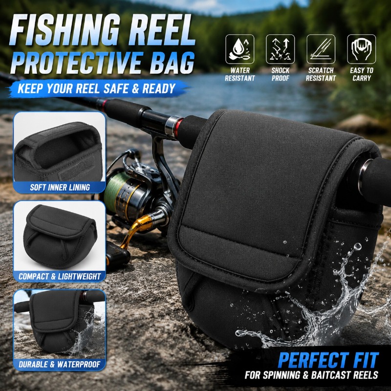 Fishing Rod Spinning - Borsa Protettiva per Mulinello da Pesca,