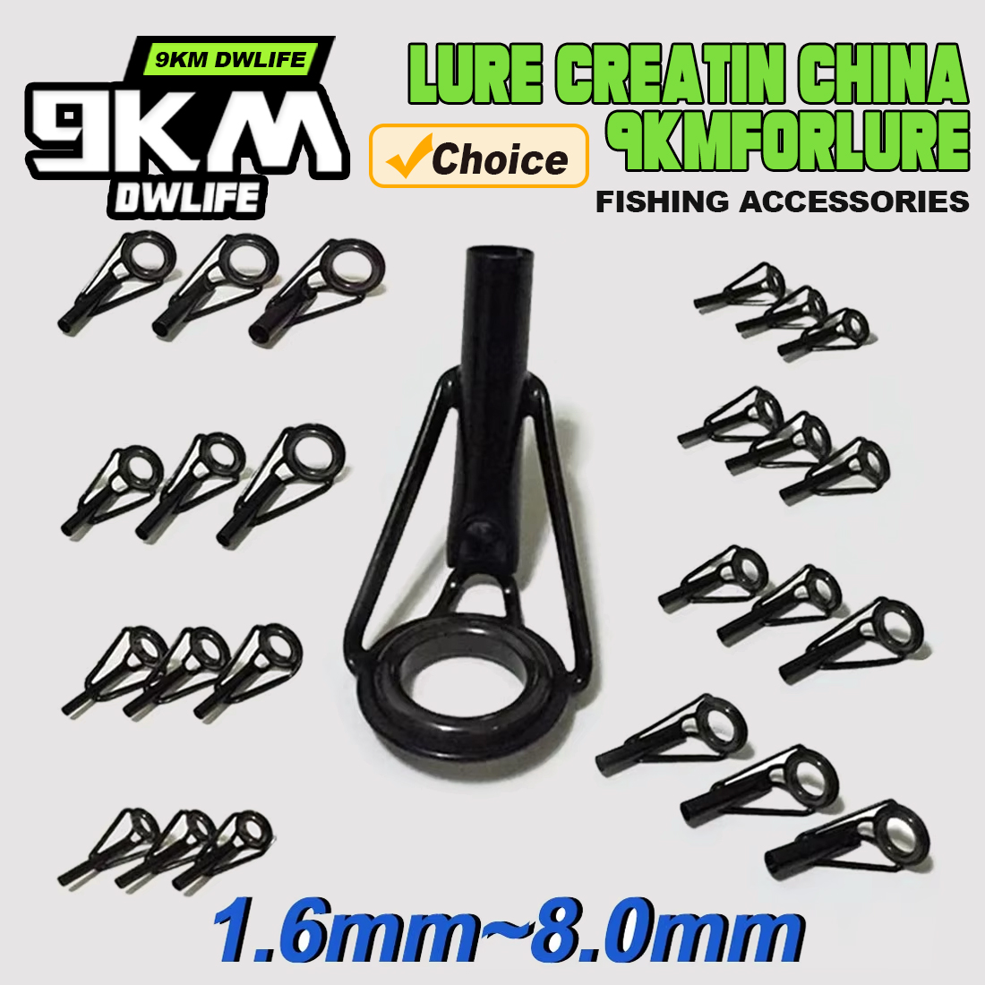 Fishing Rod Guide Replacement - 5 pezzi guide punta canna da